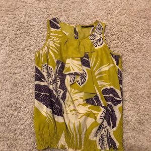 Sleeveless silk blouse